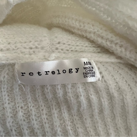 Retrelogy Soft Striped Tan & Cream Knit Long Cardigan Size M - Picture 6 of 6